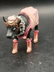 Rare 2011 Cow Parade Black Cow Pink Dress - Bild 1 von 7