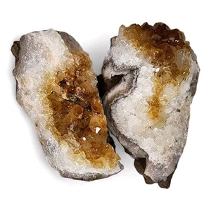 Citrine Crystal Clusters from Brazil 152.4 grams. 2 Piece Lot - Picture 1 of 2
