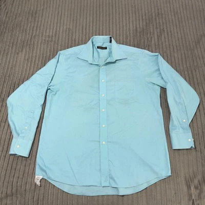 VTG Donald Trump Dress Shirt Mens 17-34/35 Light Blue Button Down Long Sleeve - Image 1 of 4