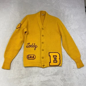 Vintage 60s Nelson Knitting Mills Letterman Cardigan GAA Football Toddy Duluth - Picture 1 of 9