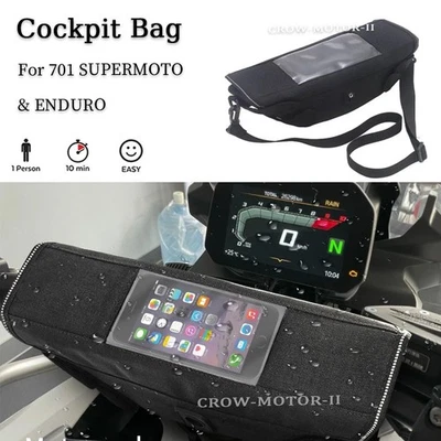 Bolsa de herramientas de manillar estuche bolsa impermeable para Husqvarna 701 Supermoto Enduro 2024 Foto 1 de 4