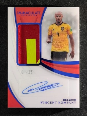 2018-19 Panini Immaculate VINCENT KOMPANY 7/25 Patch Auto Sapphire SP #PA-VK - Image 1 of 3