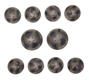 Vintage Brooks Brothers Genuine Horn Suit Buttons Gray White T4X Men's - Picture 1 of 1