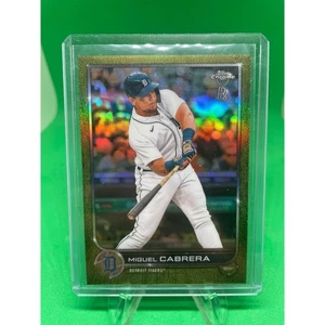 2022 Topps Chrome Ben Baller #96 Miguel Cabrera Chartreuse Refractor #/15 Tigers - Picture 1 of 2