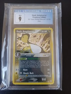 Team Rocket Returns Dark Ampharos Holo CGC 9 2/109 - Image 1 of 2