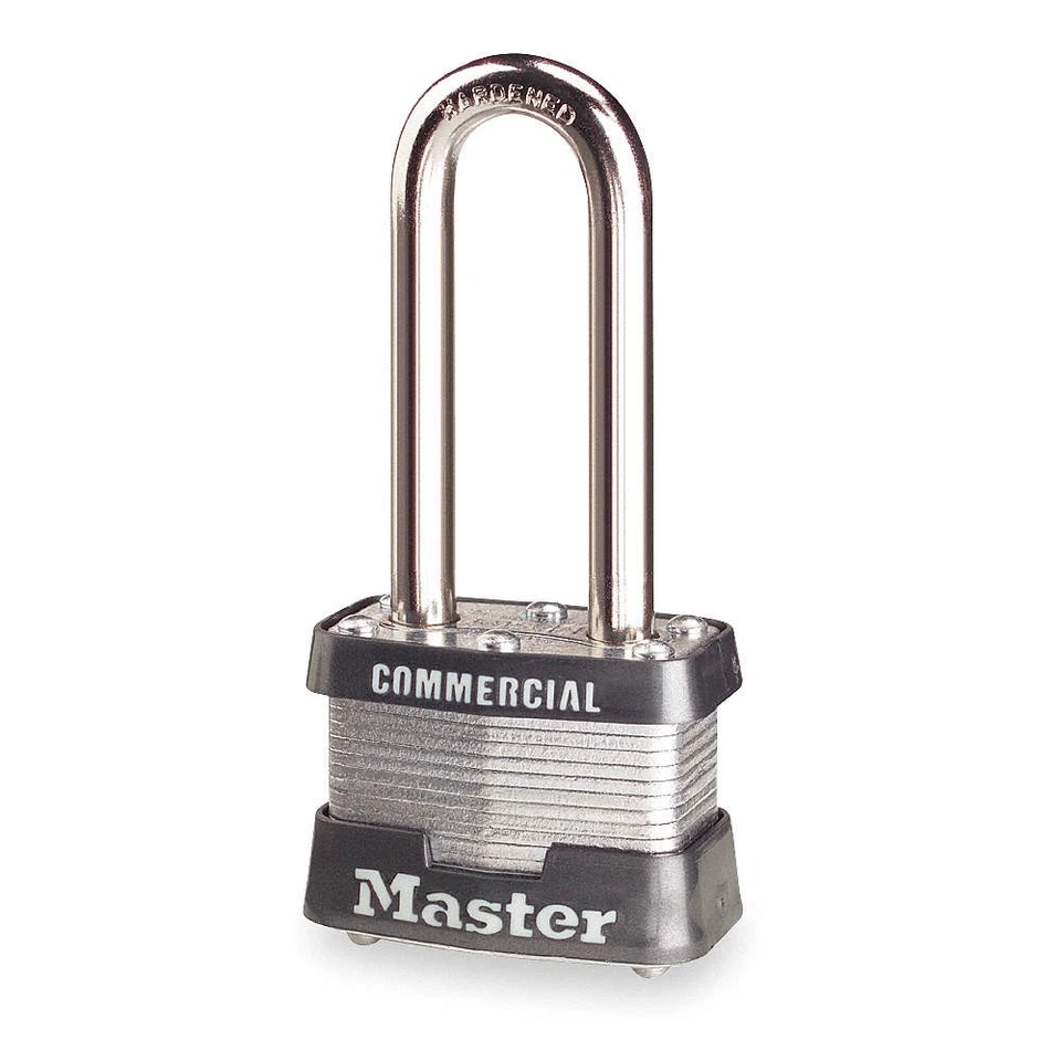 MASTER LOCK 3KALH-3353 Keyed Padlock, 5/8 in,Rectangle,Silver 48WL08 - Image 1 of 1
