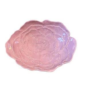 VIETRI Made In Italy Fiori Di Campo Lilac Rose Serving Bowl Floral Embossed New - Picture 1 of 16