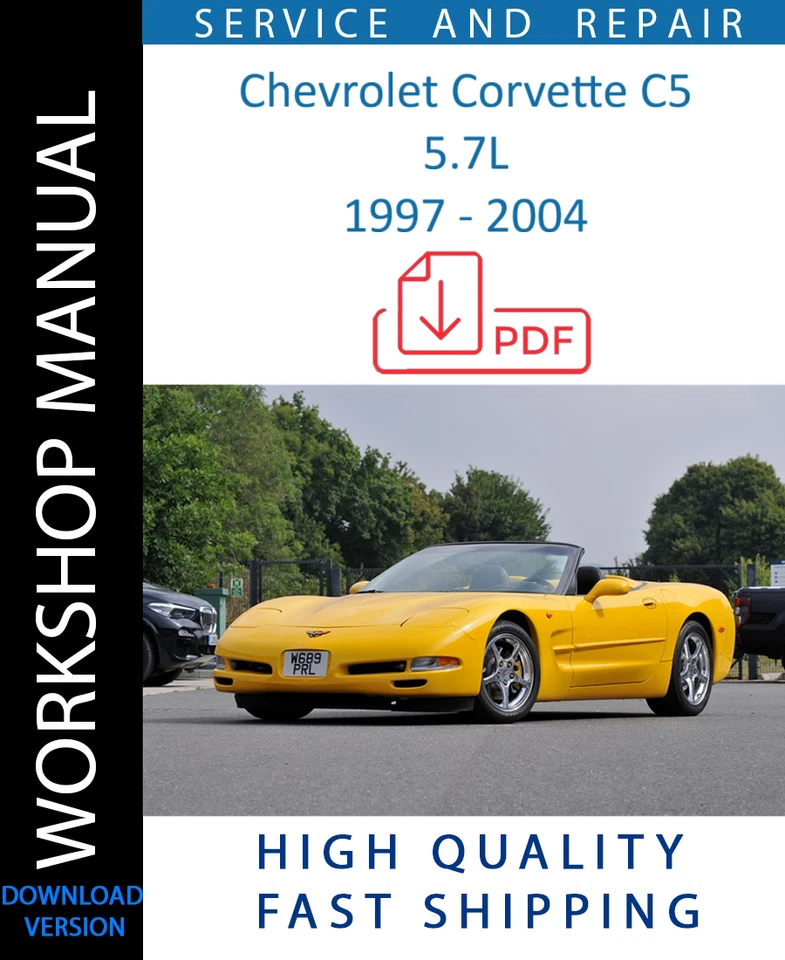 РУКОВОДСТВО СЕРВИСНОЙ РЕМОНТНОЙ МАСТЕРСКОЙ CHEVROLET CORVETTE C5 2000 2001 2002 2003 2004 - Изображение 1 из 1