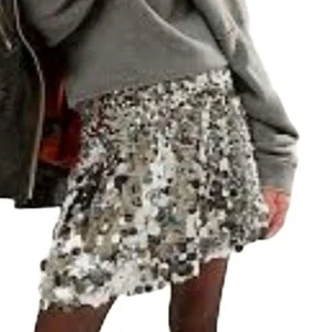 Free People Can't get enough Pailletten Rock elegant Grunge Punk Glitzer 6 - Bild 1 von 11