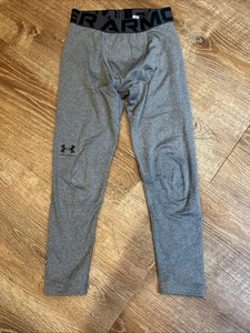 Under Armour Cold Gear Boys Leggings Grey Youth Small - Picture 1 of 2