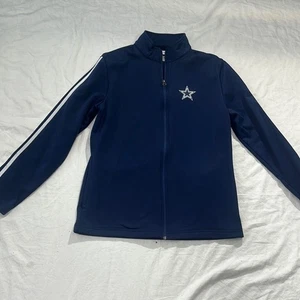 NFL Team Apparel Herren Dallas Cowboys Navy Blau Reißverschluss Jacke Größe Medium - Bild 1 von 8