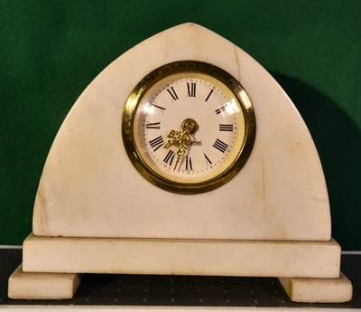 Mercedes  kleine Marmor-Kaminuhr,  mechanisch,   50er Jahre - Bild 1 von 2