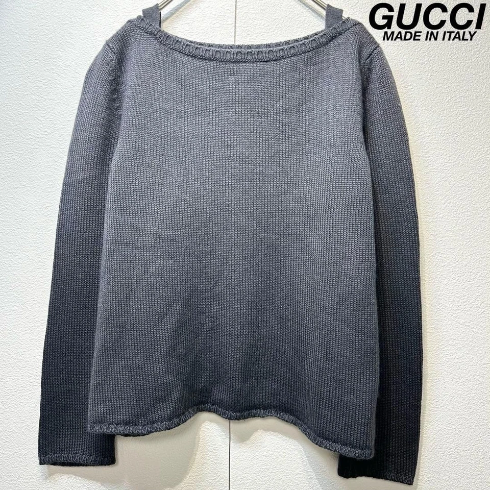 Gucci Suéter Tejido Manga Larga Diseñador Mezcla Lana Seda y Cachemira Talla M Foto 1 de 4