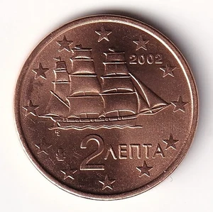 2 Cent Münze Griechenland 2002 - "Korvette aus d. Zeit d. Unabhängigkeitkrieges" - Bild 1 von 2