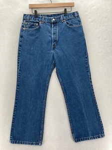 Vintage Levi's 517 Jeans Mens 36x27 Low Rise Bootcut Blue Denim Western 2002 USA - Picture 1 of 12