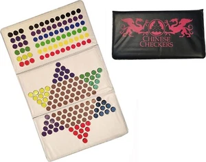 Magnetic Chinese Checkers Travel Game | Compact Folding Peg Board Set - Picture 1 of 4