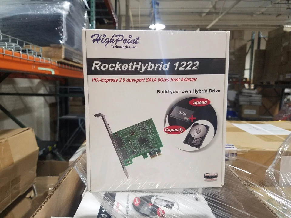 HighPoint RocketHybrid 1222 PCI-Express 2.0 SATA 3 III 6Gbs HBA Controller Card - Image 1 of 4