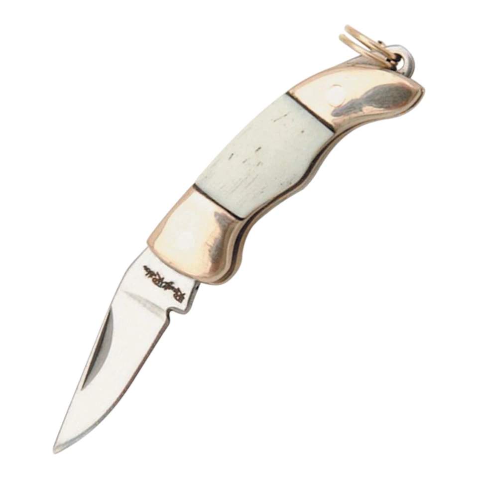 Cuchillo Plegable Miniatura Rough Rider Mango de Hueso Blanco Carpeta de Bolsillo Foto 1 de 1