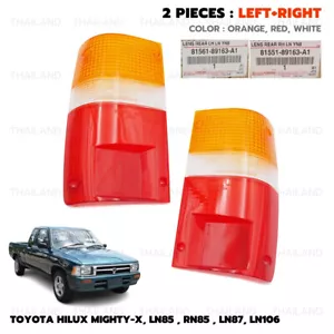 Pair Lens Tail Lamps Lights For Toyota Hilux RN85 LN85 87 106 1989 - 1996 - Imagen 1 de 10