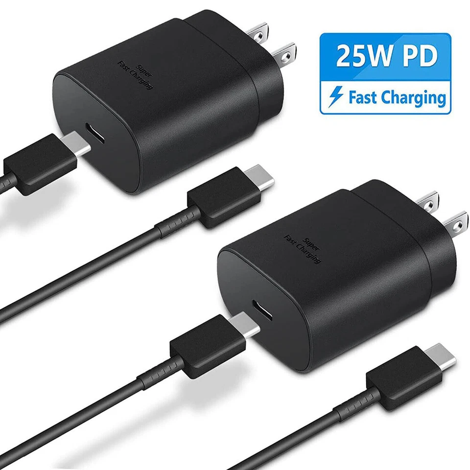 Cargador PD de pared súper rápido de 25 W tipo C USB-C para Samsung Galaxy S22 S21 S20 Ultra Foto 1 de 4