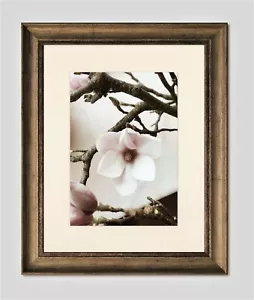 11x14 Classic Curved Champagne Frame with Glass & Warm White Mat for 8.5x11 - Bild 1 von 1