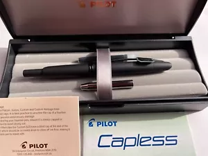 Pilot Capless Fountain Pen Matte Black Extra Fine NIb - Picture 1 of 1