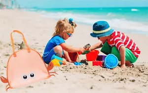 NEW- Sand toy bag, Kids Beach Bag Beach/Pool tote- Crab design Large - Picture 1 of 4