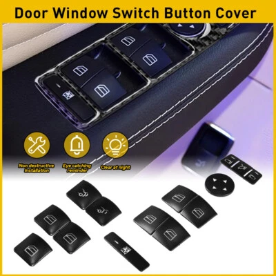 For Mercedes-Benz E350 2010-2015 Inner Door Window Switch Button 14pc Cover Trim - Image 1 of 4