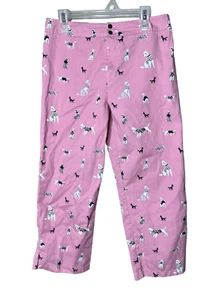 Vintage Jayne Copeland Dog Print Wide Leg Cropped Pants Size 16 - Picture 1 of 9