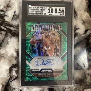 2023-24 Panini Prizm DP Daniel Gibson Legacy Signatures Green Choice #4/8 Pop1 - Bild 1 von 2