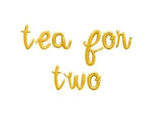 TEA FOR TWO Cursive Letter Balloon Banner - 2nd Birthday Party DIY Decorations - Picture 1 of 20
