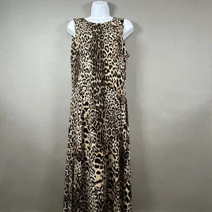 Joseph Ribkoff Maxi Dress Size 14 Leopard Sleeveless Fit & Flare Maxi Dress - Picture 1 of 22