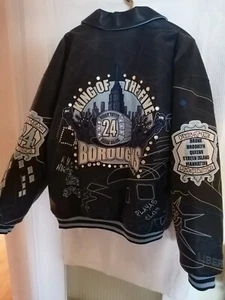 Lederjacke Herren,"Raw Blue New York-King of the Five, 3XL", Dunkelblau, wie neu - Bild 1 von 6