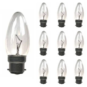 CANDLE 240V 60W B22D CLEAR 10 pack (dimmable) - Picture 1 of 1