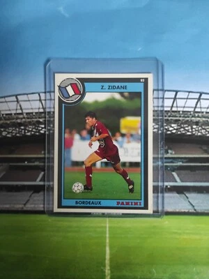 CARD Carte  Panini foot 93 1993 Rookie RC ZINEDINE ZIDANE France #261  BORDEAUX - Photo 1/4