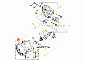 Ghiera faro fanale anteriore originale Yamaha SR 250 Classic codice 21LW43150000 - Foto 1 di 6