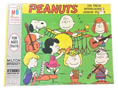 VTG 1966 Peanuts 100 Pc Charlie Brown Snoopy Lucy Jigsaw Puzzle COMPLETE In Box - Image 1 of 4