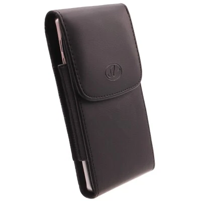 Funda de cuero con clip para cinturón funda funda bolsa de transporte vertical para teléfonos inteligentes Foto 1 de 4