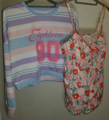 Two Women's Size Small tops: Free Assembly floral halter top, US Polo Assn top - Image 1 of 4