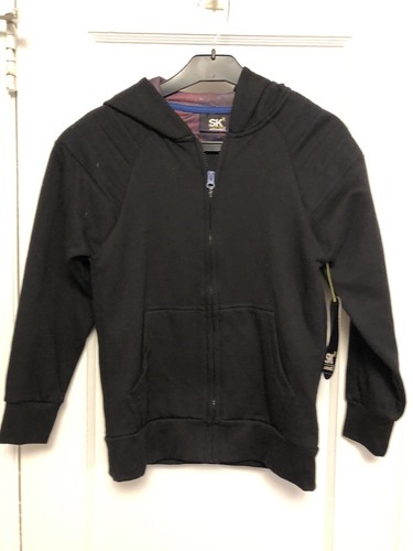 VETEMENTS Felpa nera full zip SK2 Apparel ragazzo taglia M (8) nuova con cappuccio Galaxy