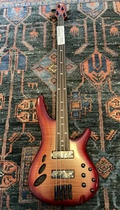 Ibanez SR Bass Workshop 4 String Fretless Bass - Brown Topaz Burst Low Gloss - Picture 1 of 6