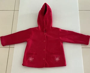 Girls Coat Winter Jacket With Hood - Excellent Condition Size 2 Red - Picture 1 of 7