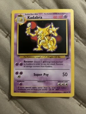 Pokémon TCG Kadabra Base Set 32/102 Regular 1st Edition Uncommon - Image 1 of 2