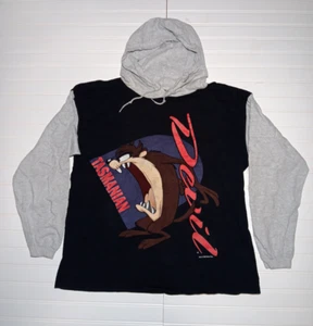 Vintage Jostens Sportswear Large 1993 Tasmanian Devil Long Sleeve Hooded T-Shirt - Bild 1 von 9