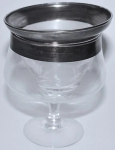 Dorothy Thorpe Shrimp Cocktail Dish w Insert Glass Sterling Silver Trim FreeS&H - Picture 1 of 5