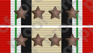 AUFKLEBER MILITÄRBAND IRAK 4 STERNE - Bild 1 von 2