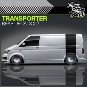 Transporter Rear Stripes & Logos Vinyl Decal Kit - T4 T5 T6 - Sticker - Camp - Picture 1 of 7