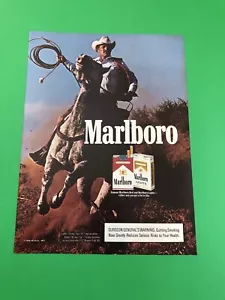 MARLBORO CIGARETTES ORIGINAL VINTAGE 1 PAGE PRINT AD PRINTED ADVERTISEMENT DD17 - Picture 1 of 1