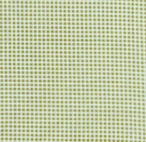 Sage Olive Green White Christmas Printed Check Gingham MBT Cotton Fabric BTY - Picture 1 of 6