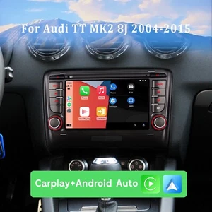 Car Stereo Android Auto Car Radio BT IPS CarPlay FM/AM Audi TT MK2 8J 2006-2014 - Picture 1 of 11